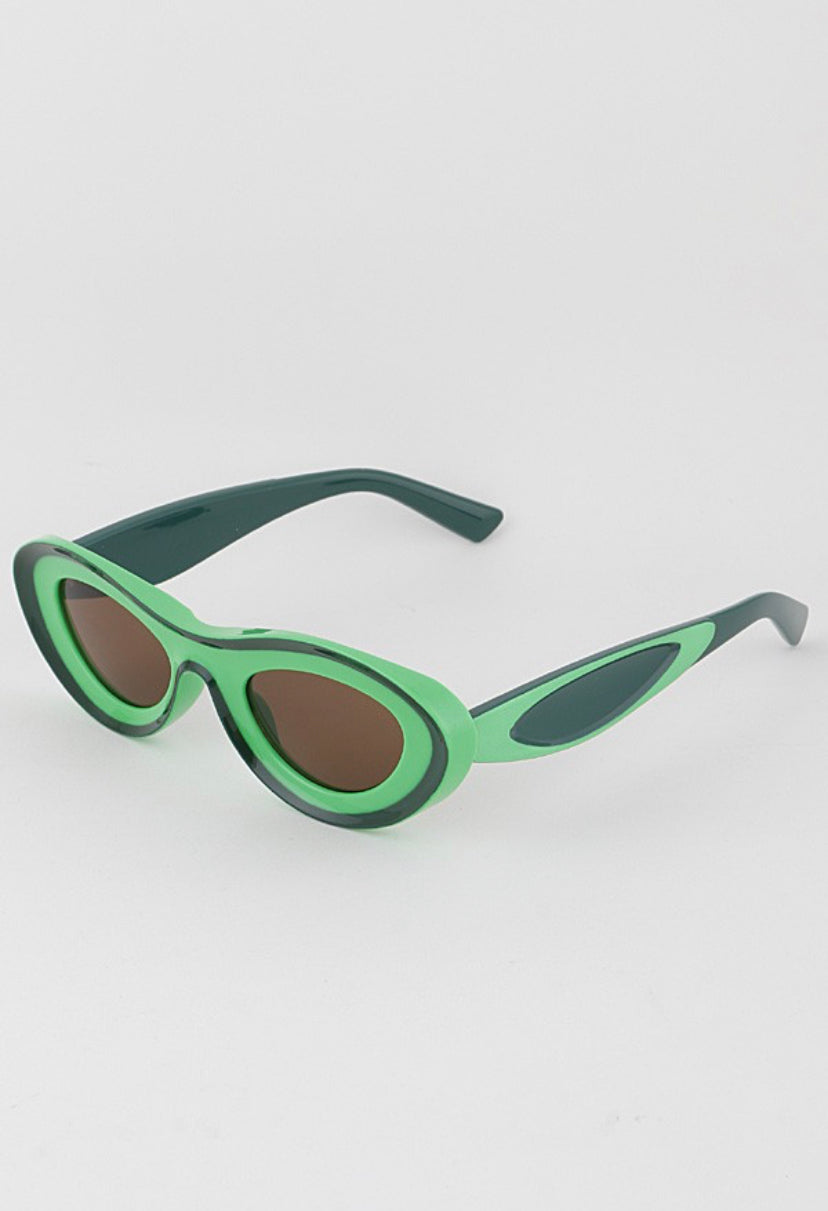 Green two-toned sunglasses