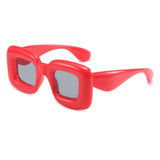 red fashion glasses